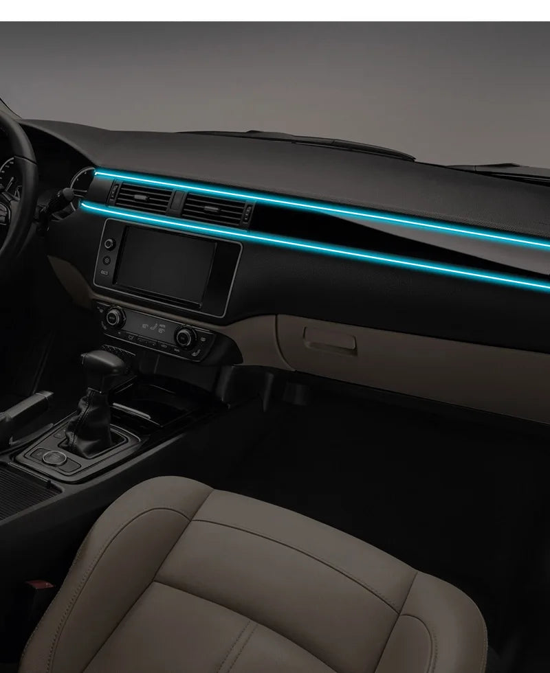 Bande lumineuse néon flexible à activation vocale automatique, éclairage décoratif LED ambiant, effet symphonie/coulée lumineuse, aussi fait pour accessoires d’éclairage de voiture.