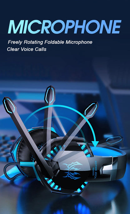 Casque Gaming G2000 – Son stéréo, basses profondes, casque filaire avec éclairage et microphone pour PS5, PS4, XBOX, PC, ordinateur portable