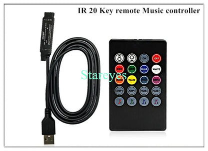 Bande LED RGB SMD 5050, bande lumineuse LED DC 5V USB, flexible, IP20/IP65 étanche, 1 m, 2 m, 3 m, 4 m, 5 m, avec télécommande pour arrière-plan TV.