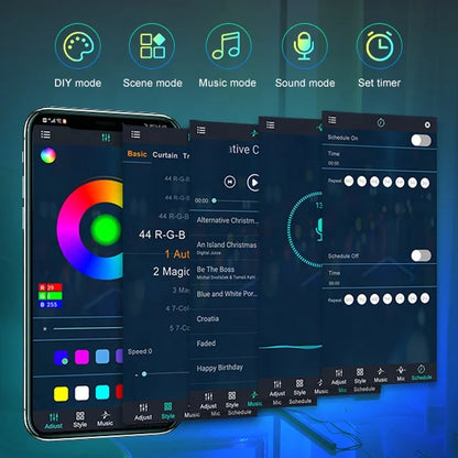 Dropshipping – Lampe de sol d’angle LED nordique moderne, 120 cm, décorative, RGB, avec télécommande, trépied.