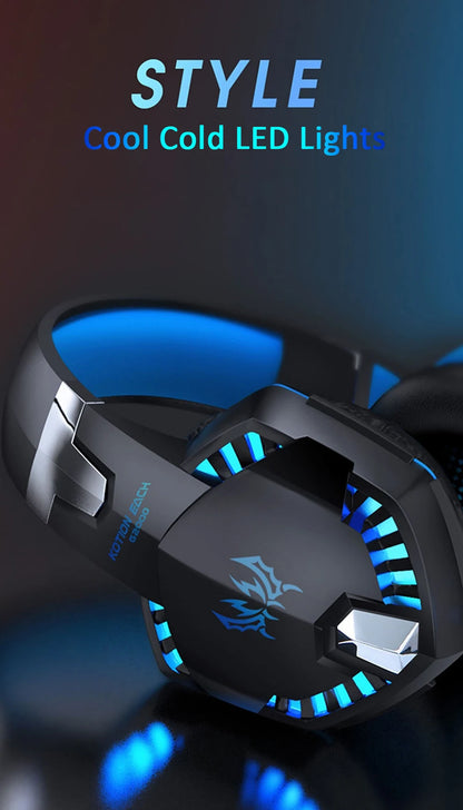 Casque Gaming G2000 – Son stéréo, basses profondes, casque filaire avec éclairage et microphone pour PS5, PS4, XBOX, PC, ordinateur portable