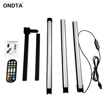 Dropshipping – Lampe de sol d’angle LED nordique moderne, 120 cm, décorative, RGB, avec télécommande, trépied.