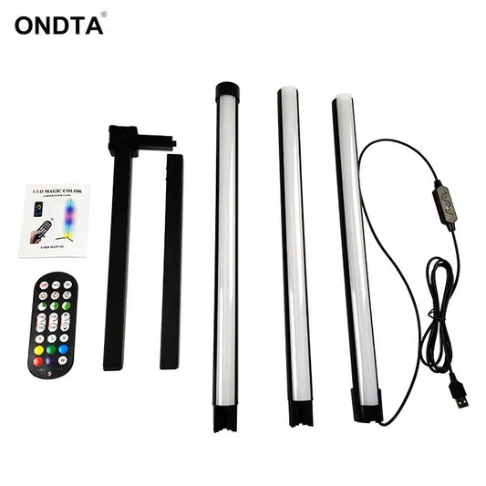 Dropshipping – Lampe de sol d’angle LED nordique moderne, 120 cm, décorative, RGB, avec télécommande, trépied.