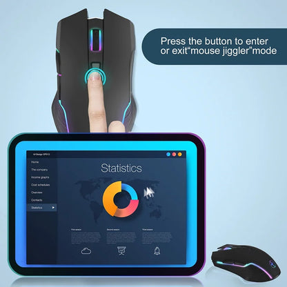 Souris de jeu sans fil 2,4 GHz à 7 boutons, rechargeable, avec récepteurs USB et Type-C