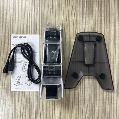 Station de charge rapide pour manette PS5, socle de chargement pour deux manettes, station de charge pour les manettes sans fil DualSense de la PlayStation 5.
