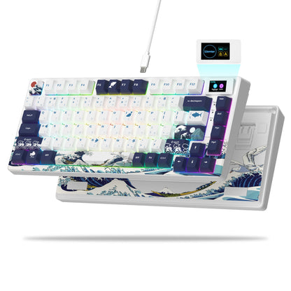 Womier SK80 – Clavier mécanique 75% RGB Hot-Swap petit écran personnalisable