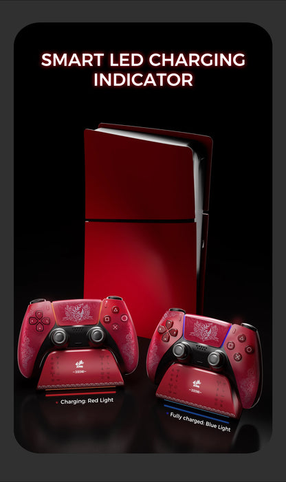 Station de charge IINE pour manette PS5, design antidérapant, indicateur LED, protection contre la surcharge, charge rapide