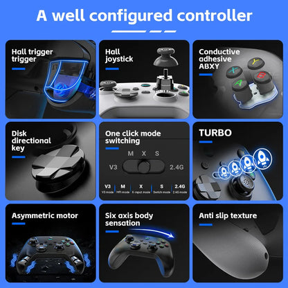 2.4G Wireless Gamepad for Xbox One ,Xbox Seris S ,X Console Window 7 8 10 Pc with Dual Vibra/Six Axis Multi Game Controller