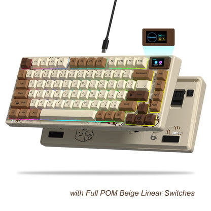 Womier SK80 – Clavier mécanique 75% RGB Hot-Swap petit écran personnalisable