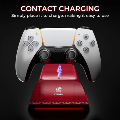 Station de charge IINE pour manette PS5, design antidérapant, indicateur LED, protection contre la surcharge, charge rapide