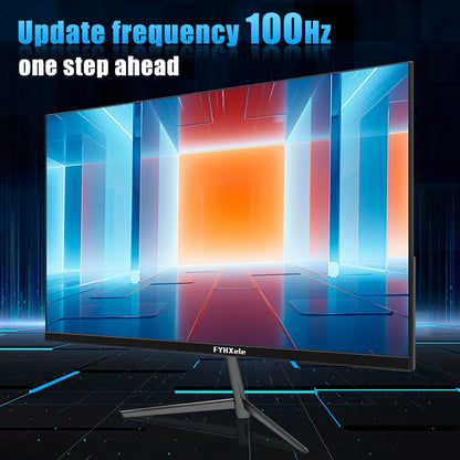 Moniteur gamer FYHXele 24 pouces 100 Hz, écran de bureau 1080p, temps de réponse 2 ms, écran soin des yeux, LCD, prise en charge HDR, G-Sync, VESA