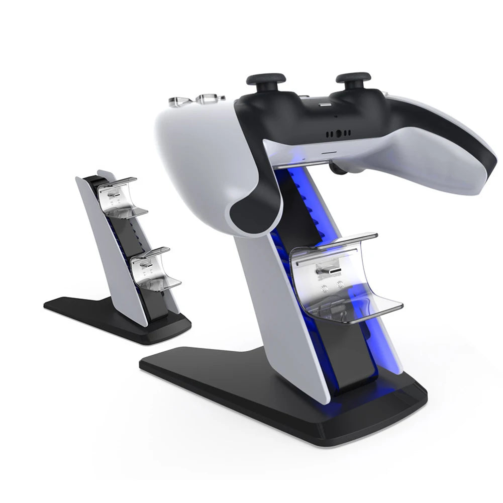 Station de charge rapide pour manette PS5, socle de chargement pour deux manettes, station de charge pour les manettes sans fil DualSense de la PlayStation 5.