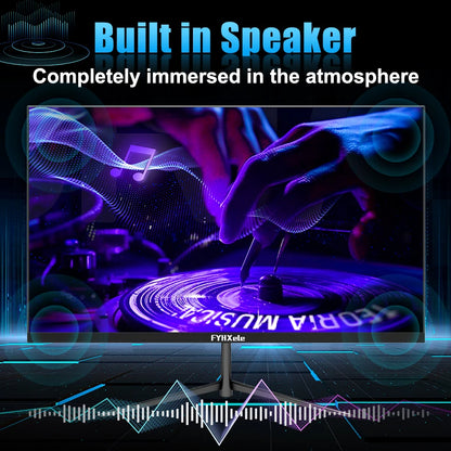 Moniteur gamer FYHXele 24 pouces 100 Hz, écran de bureau 1080p, temps de réponse 2 ms, écran soin des yeux, LCD, prise en charge HDR, G-Sync, VESA