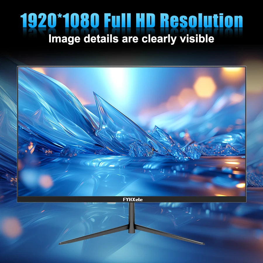 Moniteur gamer FYHXele 24 pouces 100 Hz, écran de bureau 1080p, temps de réponse 2 ms, écran soin des yeux, LCD, prise en charge HDR, G-Sync, VESA