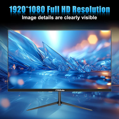 Moniteur gamer FYHXele 24 pouces 100 Hz, écran de bureau 1080p, temps de réponse 2 ms, écran soin des yeux, LCD, prise en charge HDR, G-Sync, VESA