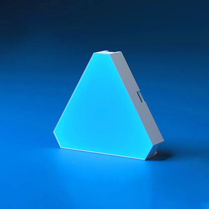 Lampe Murale Triangulaire LED RGB – Lampe Quantique Intelligente Éclairage d’Ambiance avec Réaction au Rythme – Lumière de Fond pour Chambre, Chevet, Bureau, Décoration