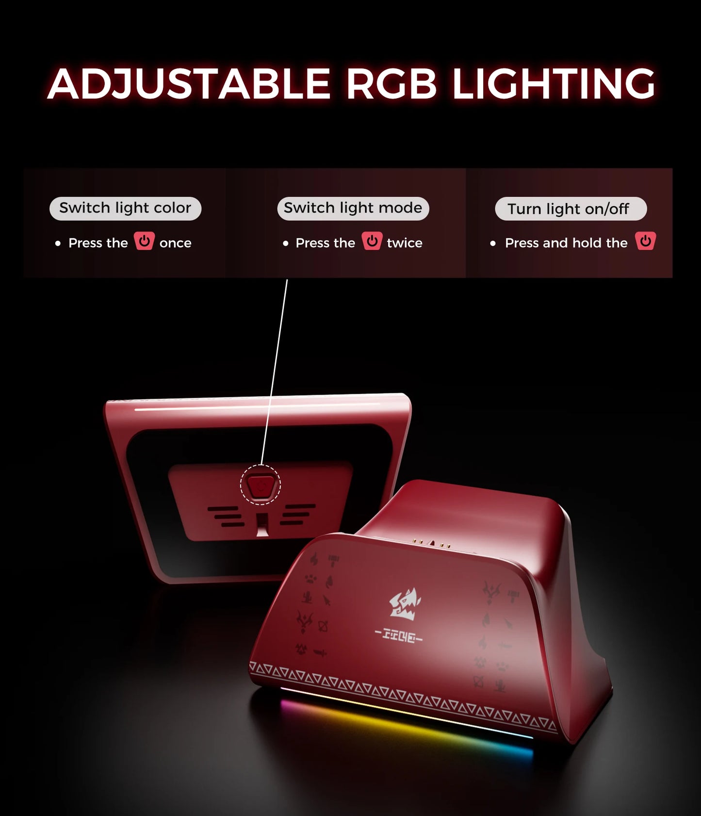 Station de charge IINE pour manette PS5, design antidérapant, indicateur LED, protection contre la surcharge, charge rapide