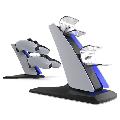 Station de charge rapide pour manette PS5, socle de chargement pour deux manettes, station de charge pour les manettes sans fil DualSense de la PlayStation 5.