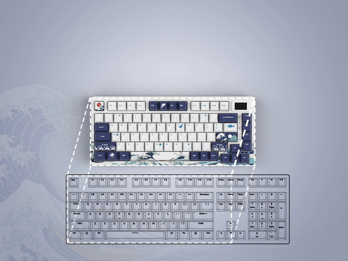 Womier SK80 – Clavier mécanique 75% RGB Hot-Swap petit écran personnalisable