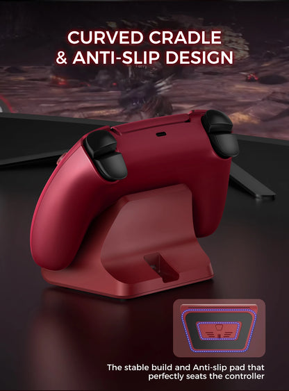 Station de charge IINE pour manette PS5, design antidérapant, indicateur LED, protection contre la surcharge, charge rapide